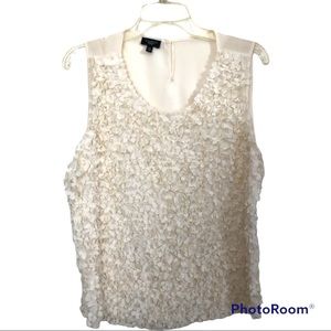 Talbots 14P Texturized Silk Sleeveless Top